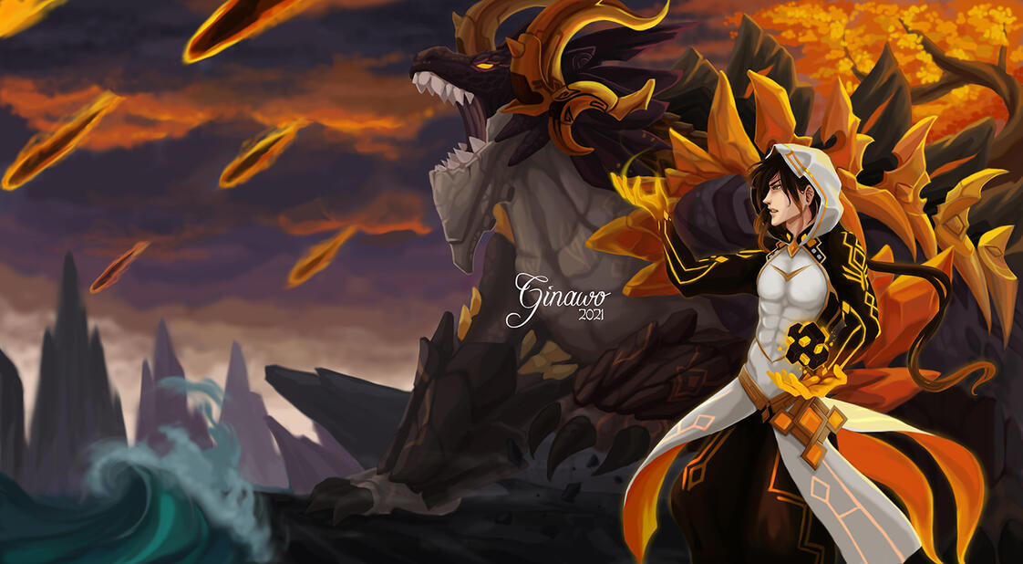 [2021] Rex Lapis and Azhdaha (Genshin Impact)