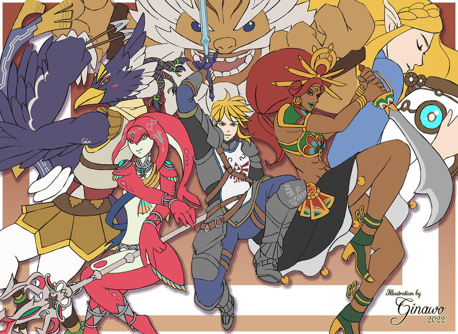 ZELDA: New Year Illustration for Age of Calamity zine 2022