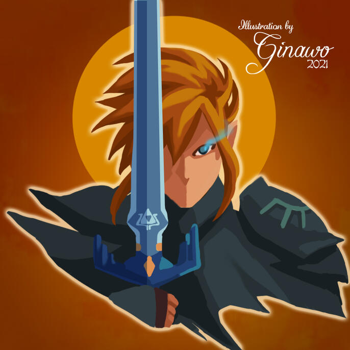 ZELDA: Icon design for Age of Calamity zine 2021/22