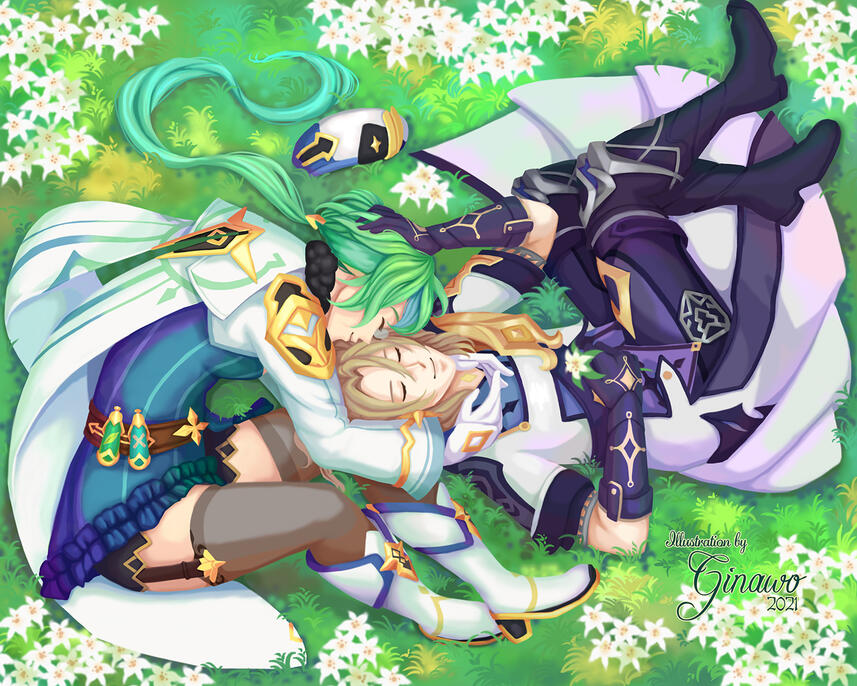 Genshin Impact: Aduoration (Alberose) zine 2021