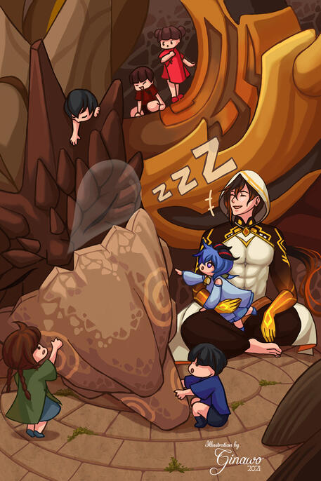 Genshin Impact: Lapis Dei (Morax) zine 2021